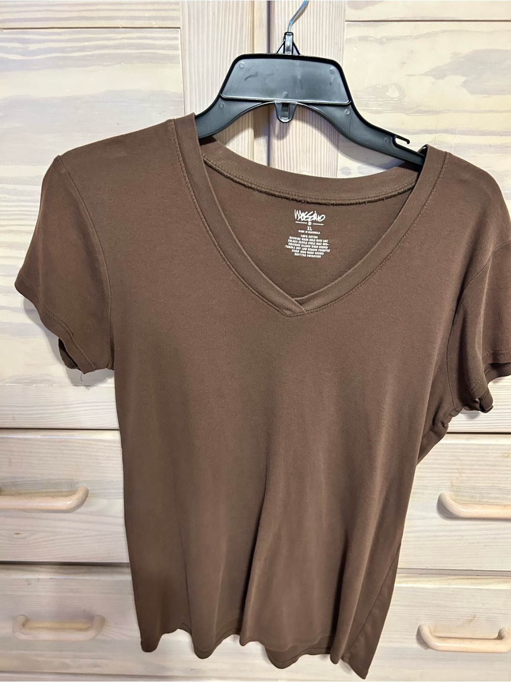 Mossimo Supply Co. Brown V-Neck Short Sleeve Tee